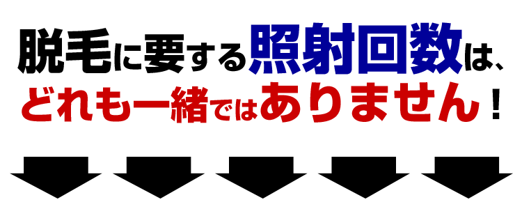 照射範囲をレーザー脱毛器と比較