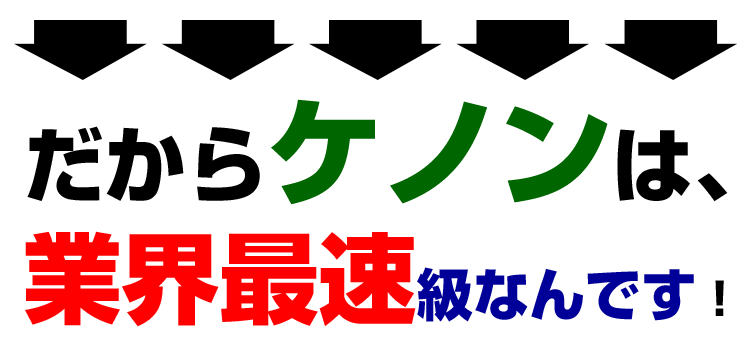 だからケノンは業界最速