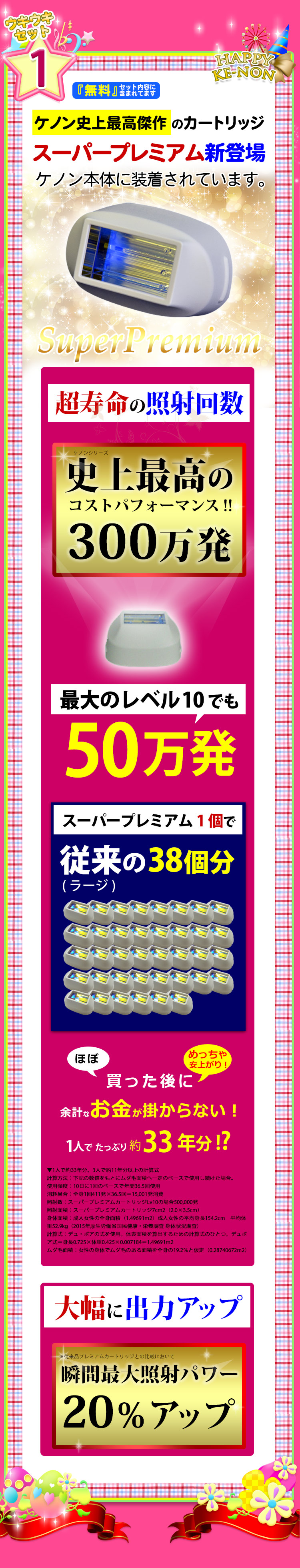 脱毛器ケノンのセット詳細1