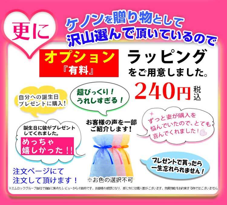 脱毛器ケノンのラッピング