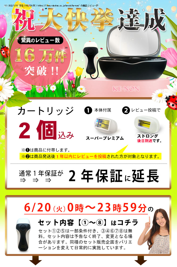 ケノン只今のセット期間