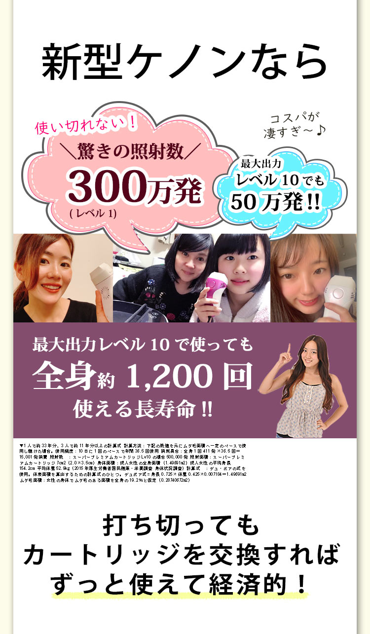 打ち切ってもカートリッジを交換すれば経済的です。